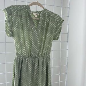 Midi polka dot tie dress